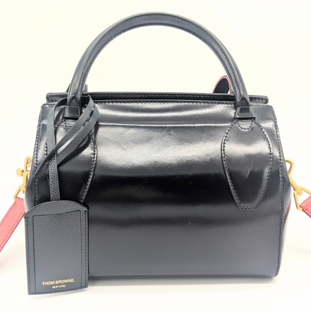 SOLD - Thom Browne Patent Leather Top Handle Bag